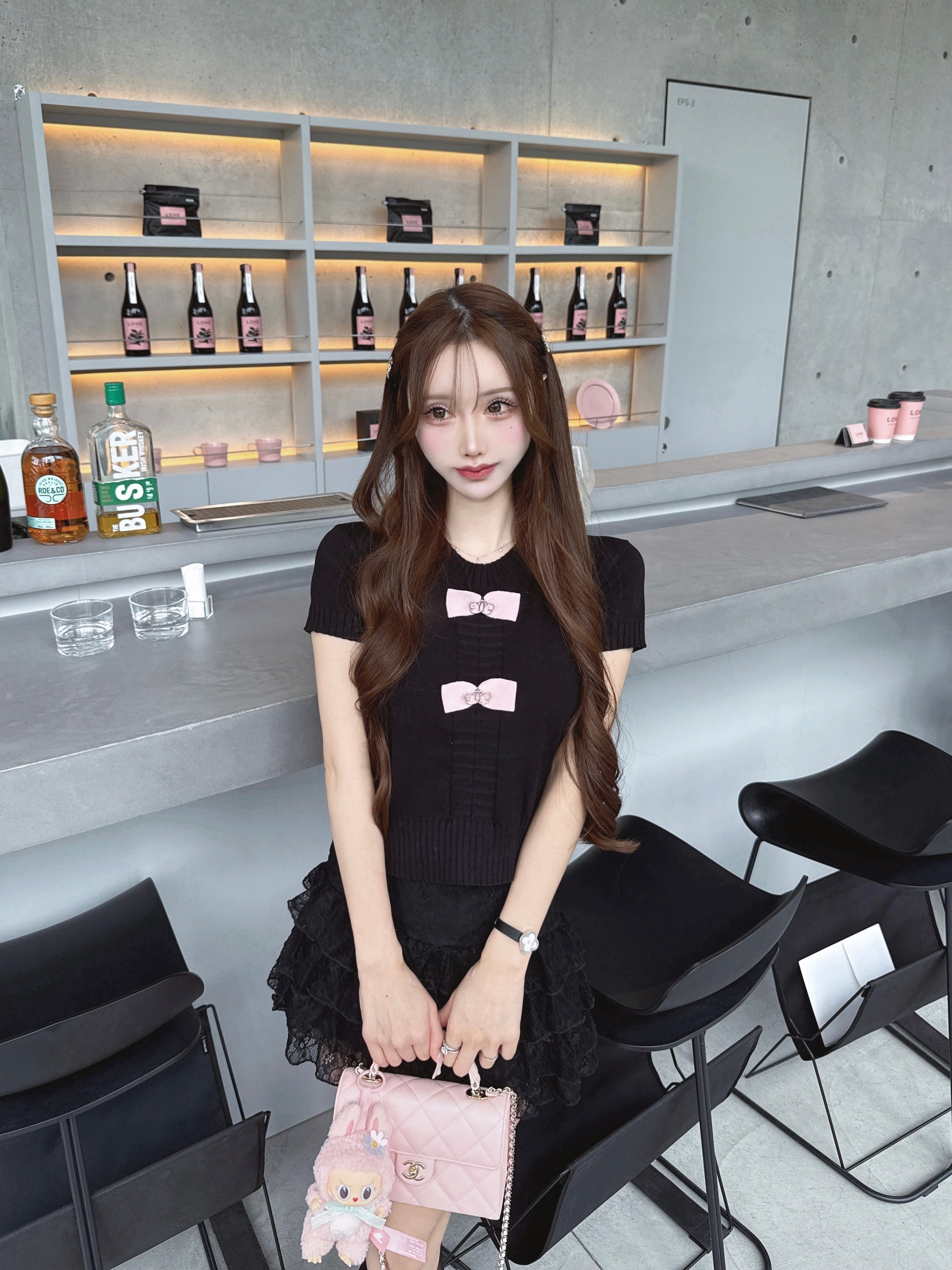 Ribbon lumi papillon summer knit