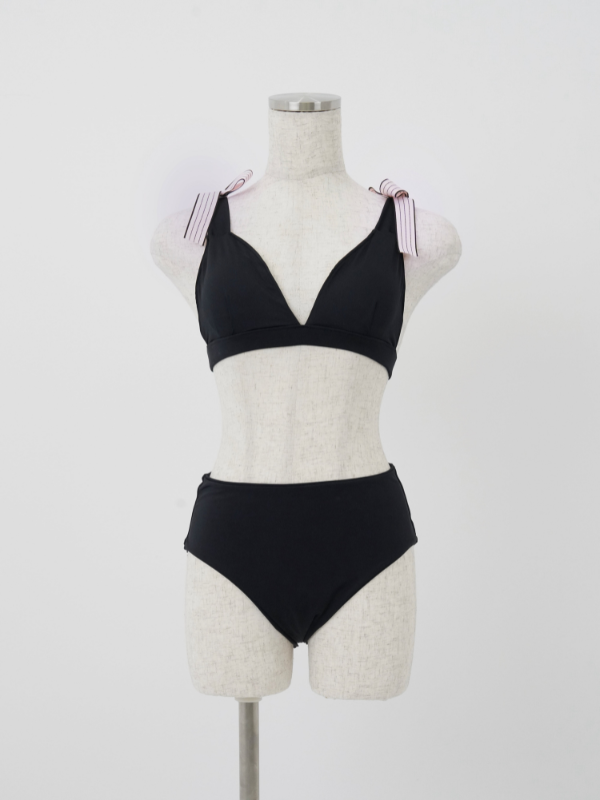 Pink boarder ribbon swim wear