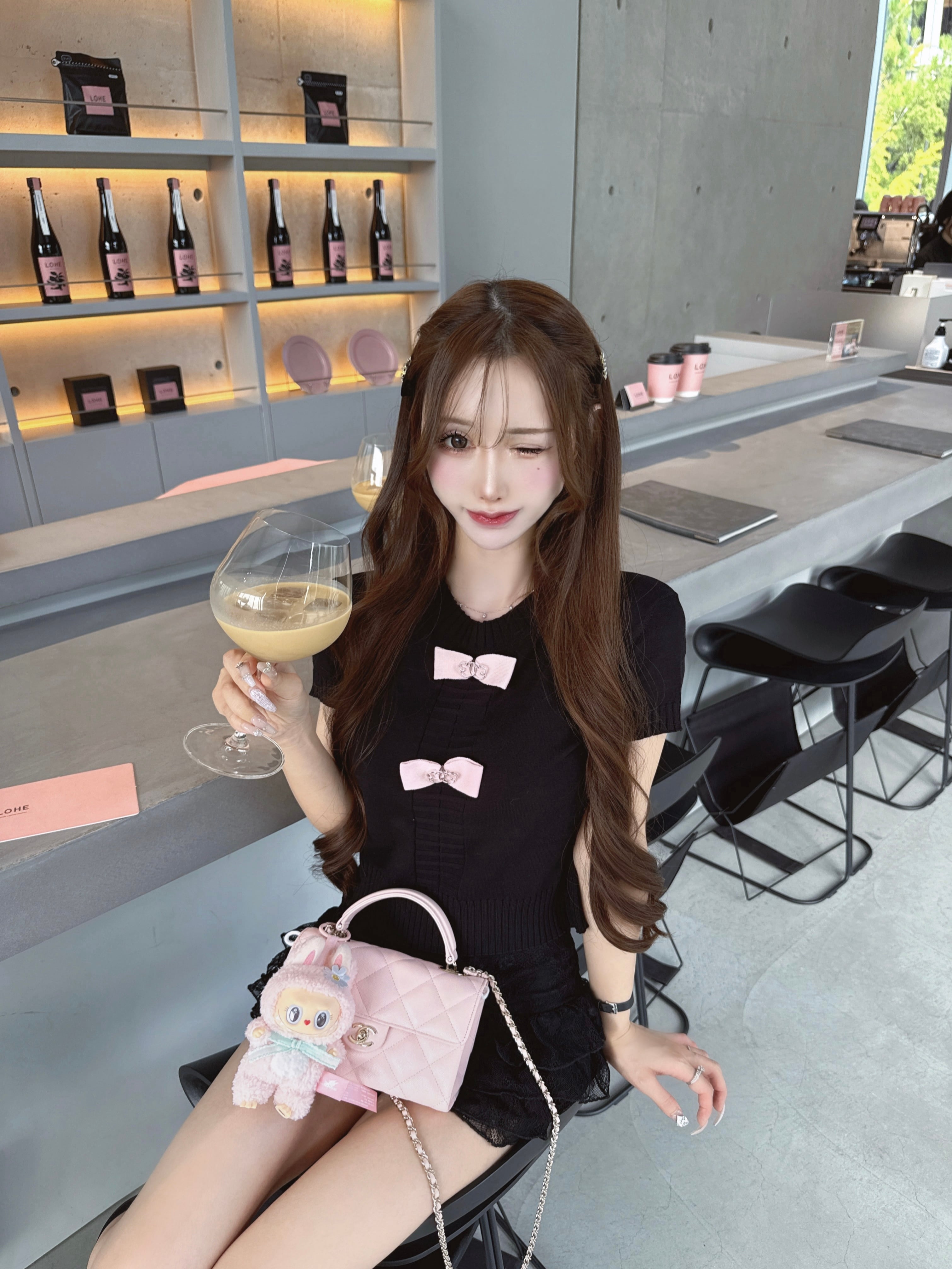 Ribbon lumi papillon summer knit
