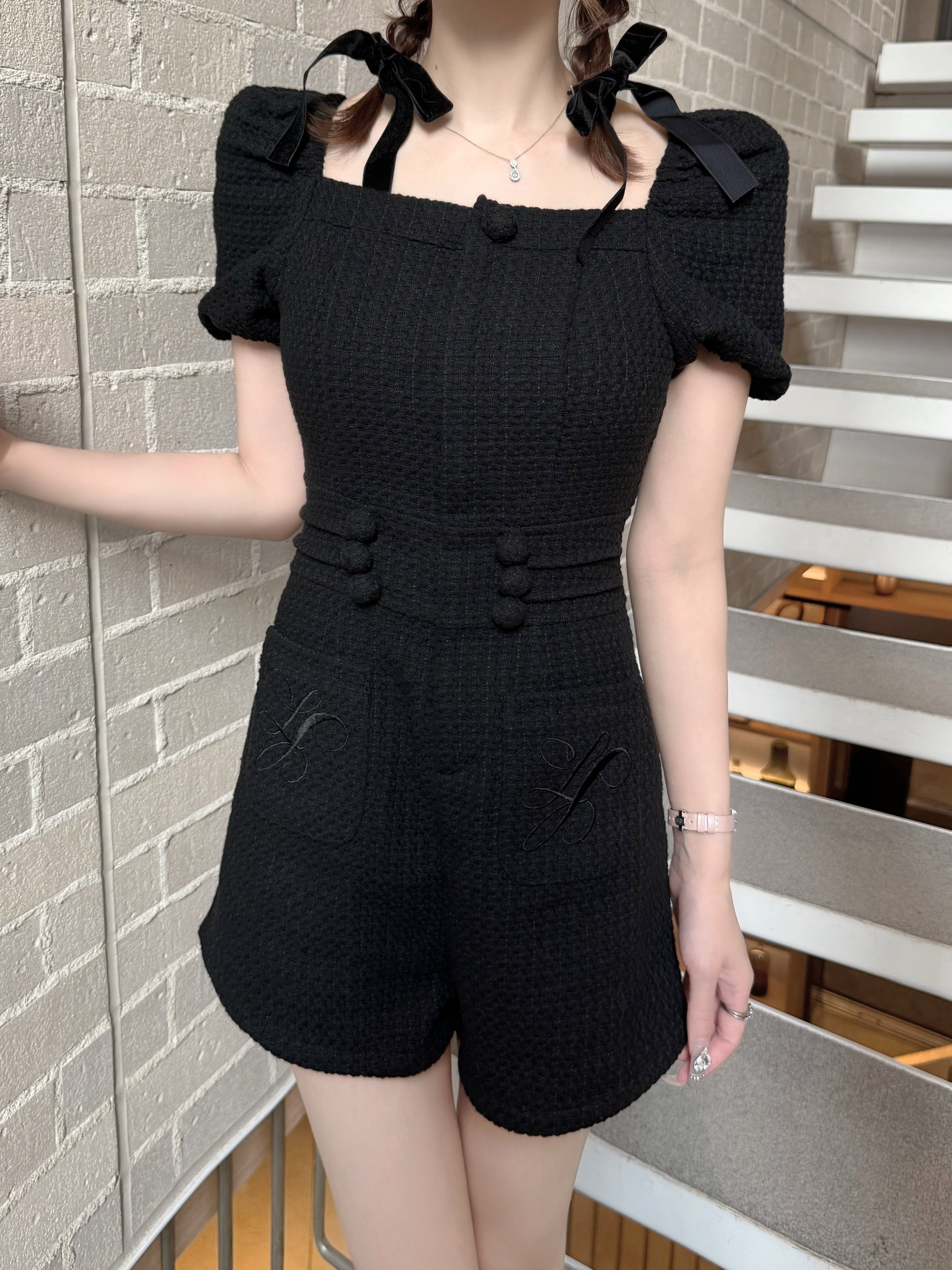 Waffle tweed combinaison