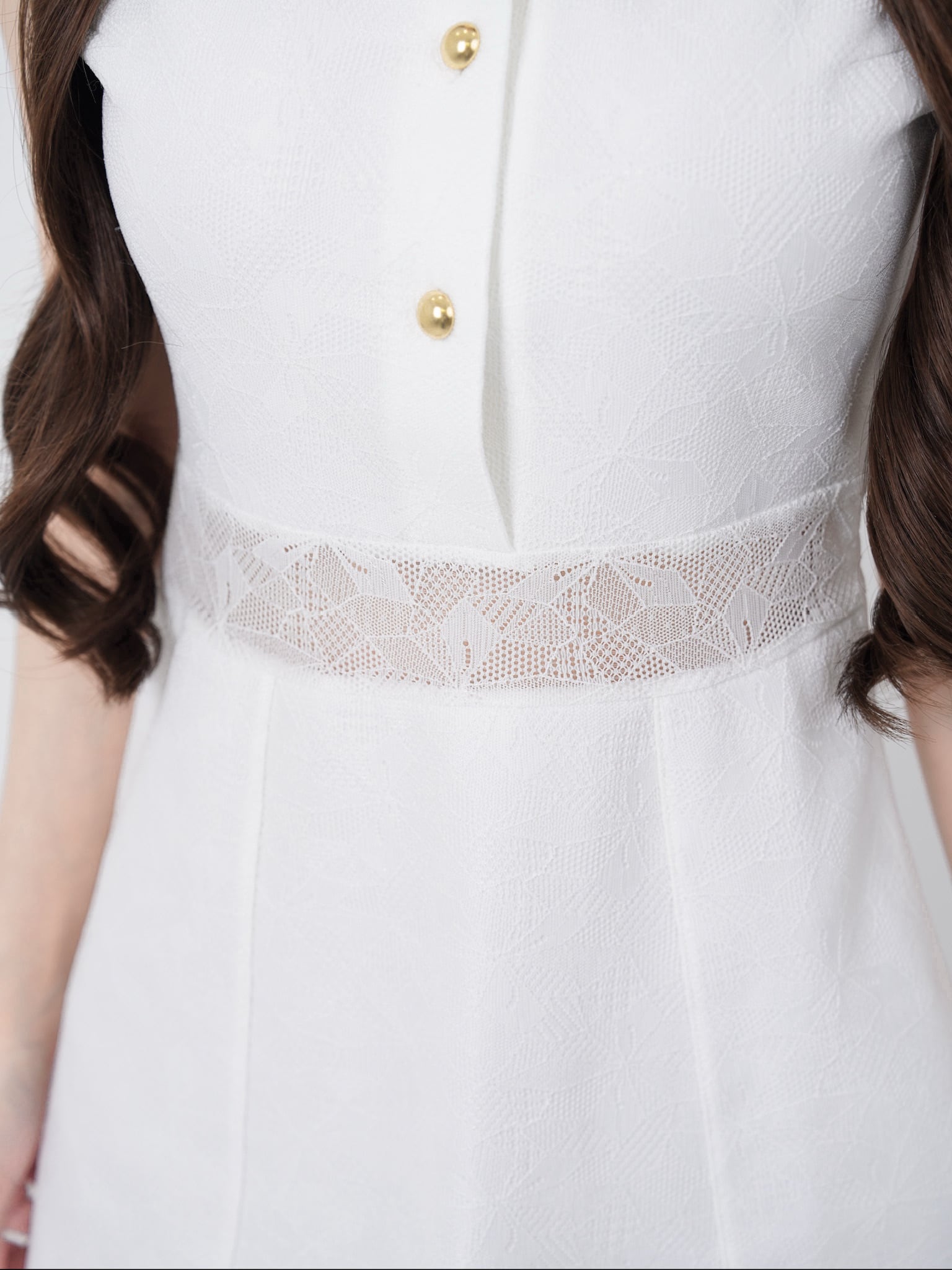 Lace hoodie flare dress