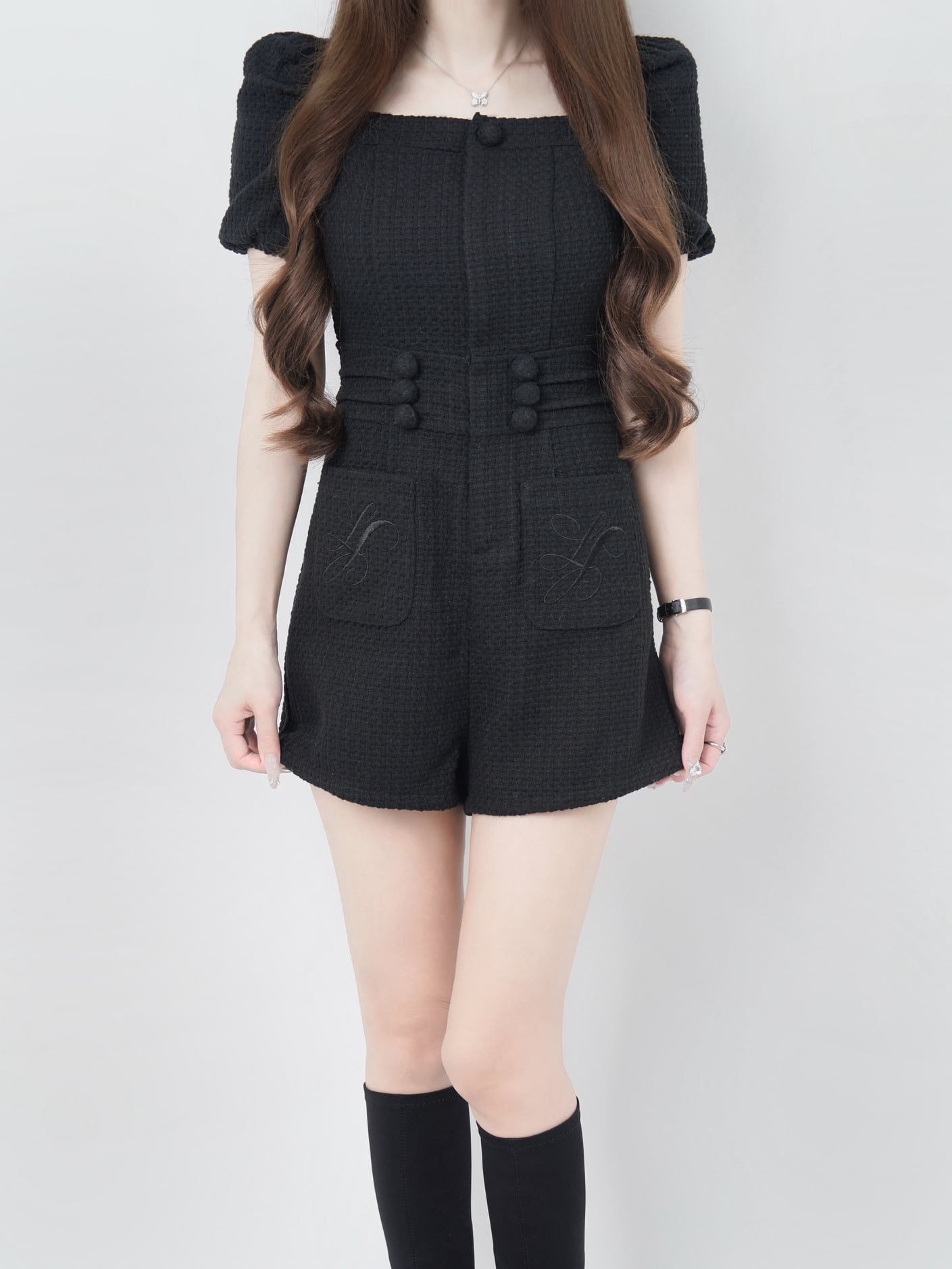 Waffle tweed combinaison
