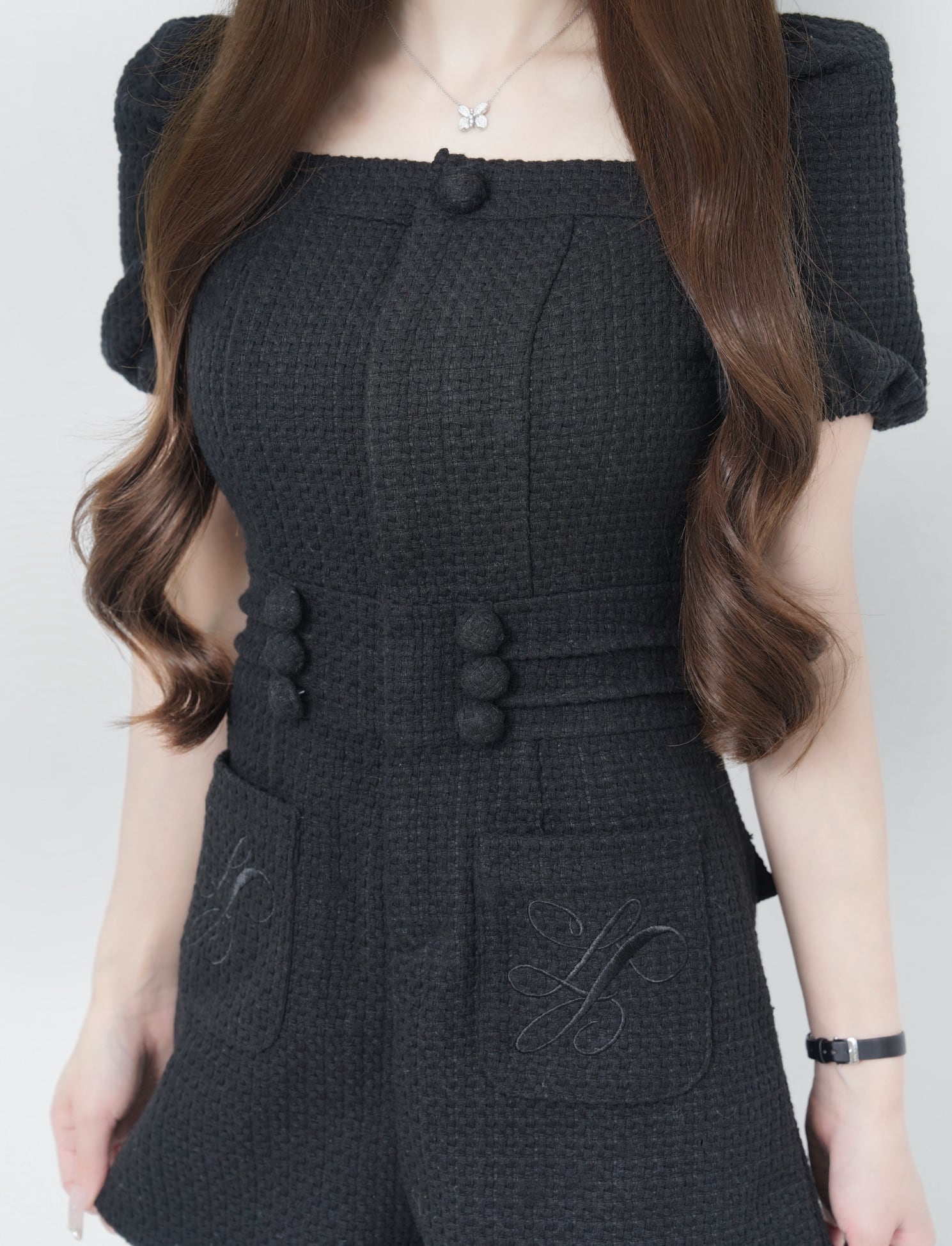 Waffle tweed combinaison