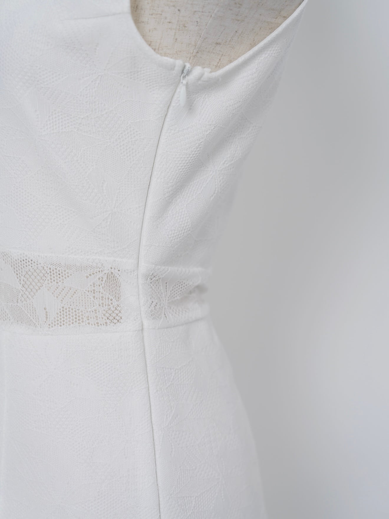 Lace hoodie flare dress