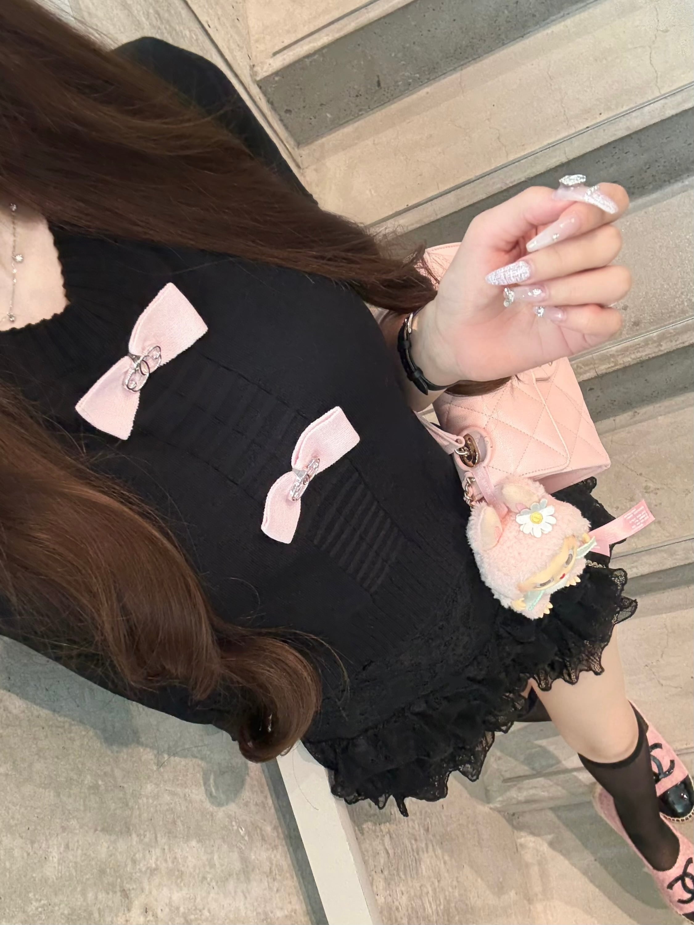 Ribbon lumi papillon summer knit