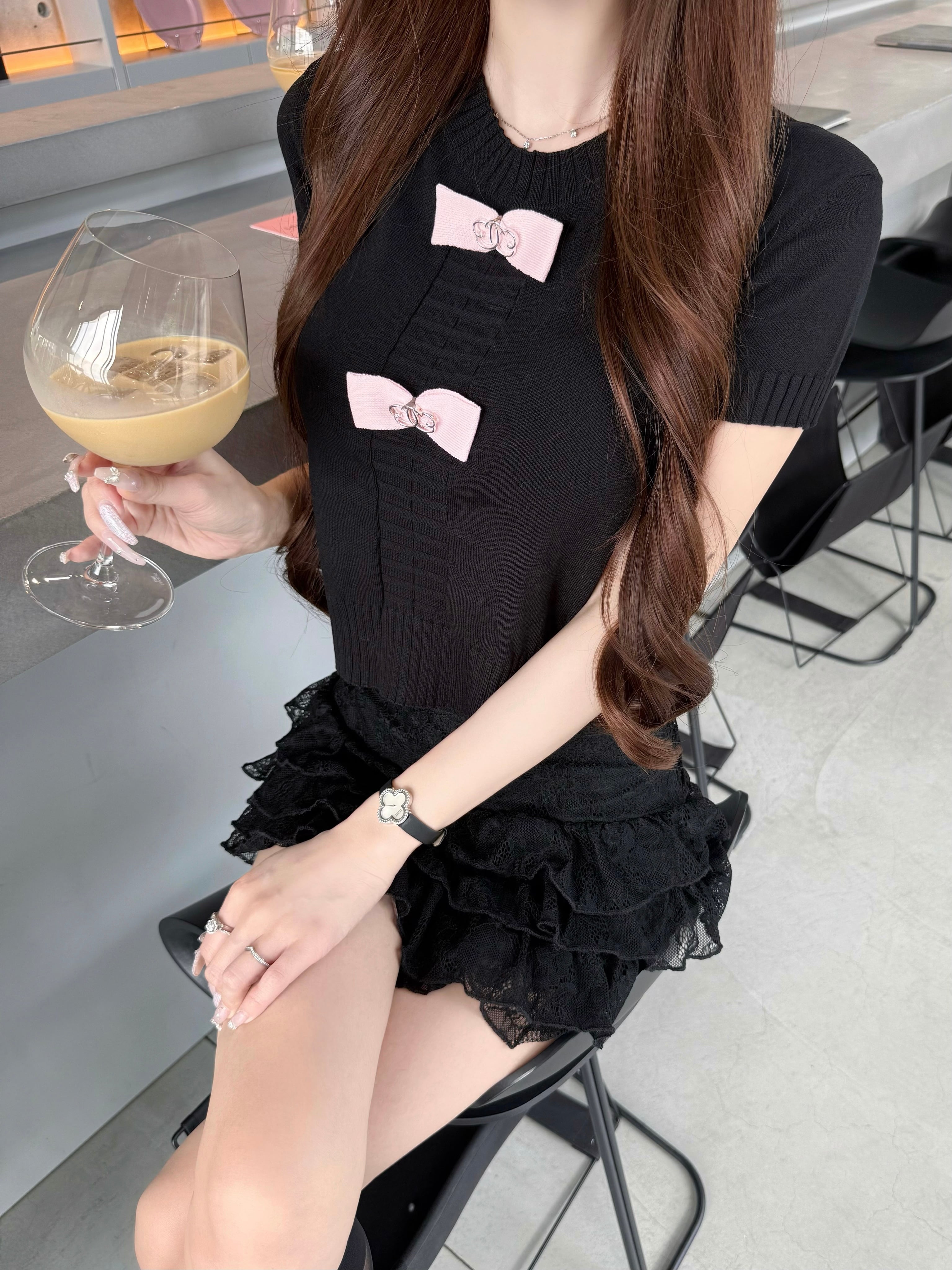 Ribbon lumi papillon summer knit