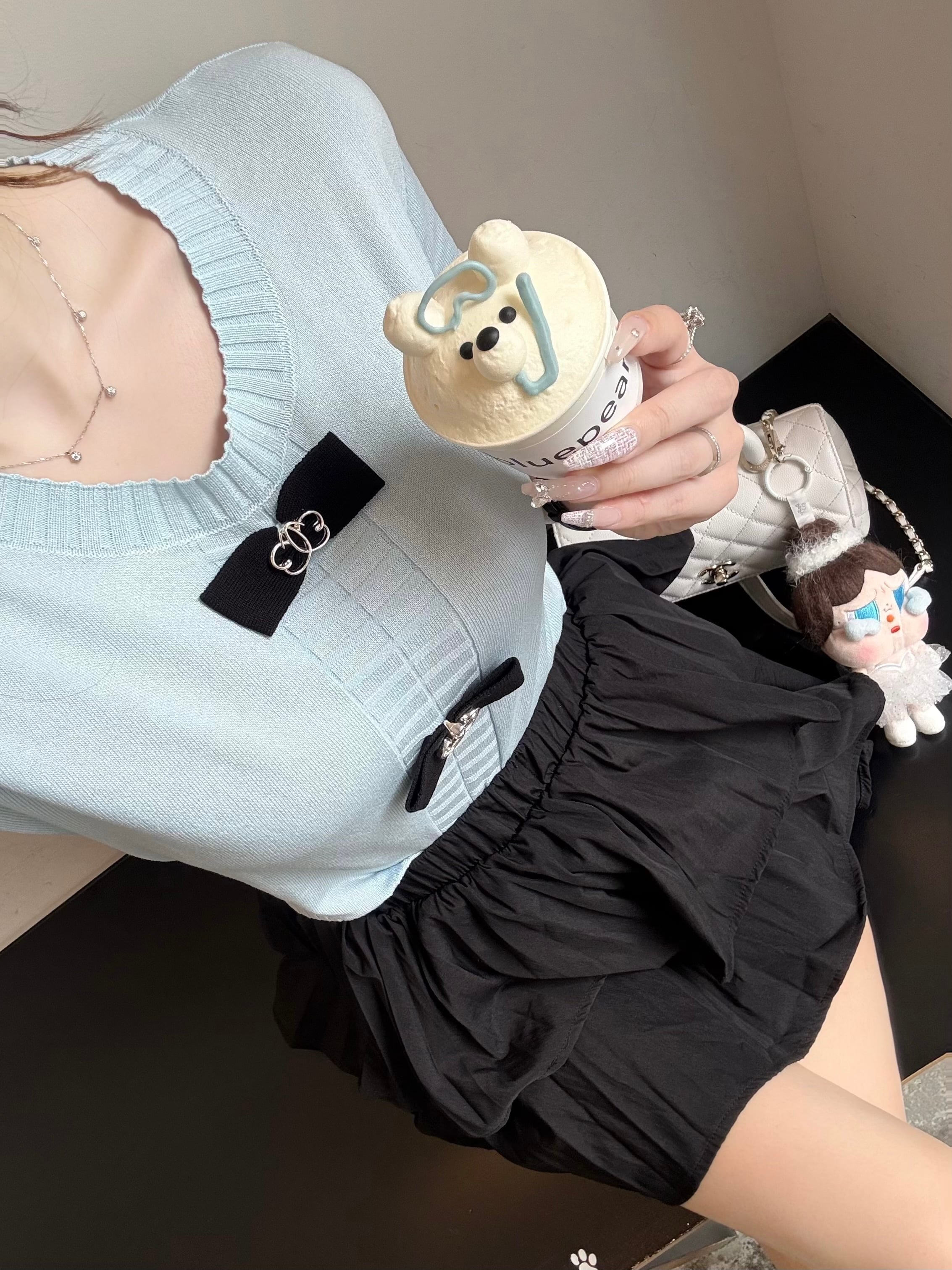 Ribbon lumi papillon summer knit