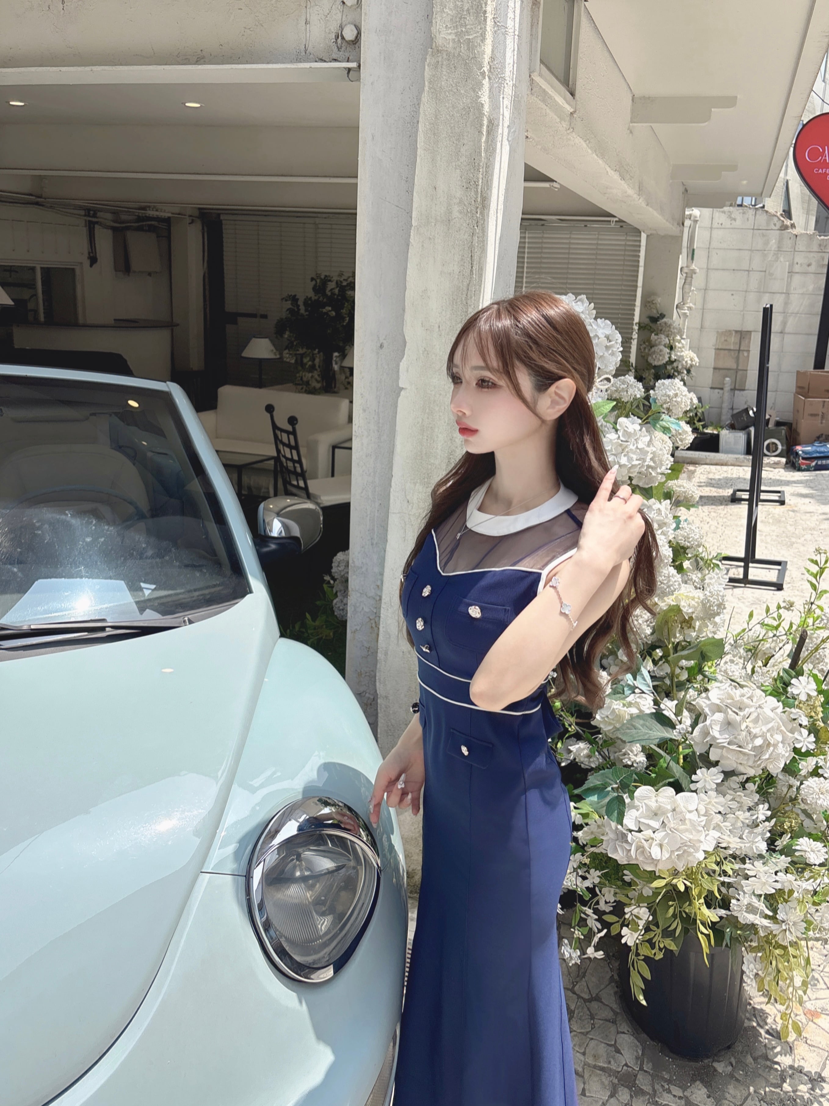 bicolor goddess dress