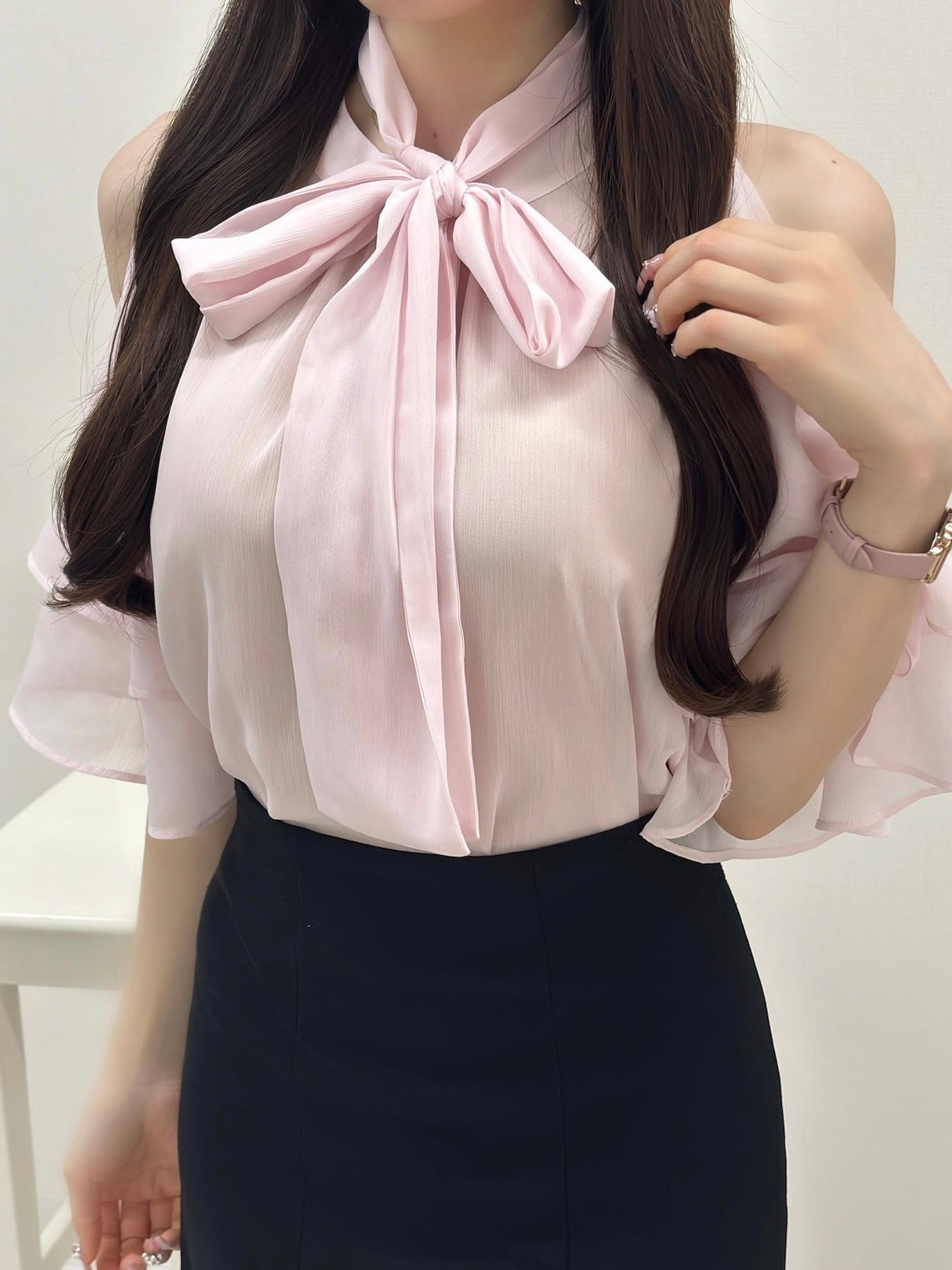 lady mote 2way blouse