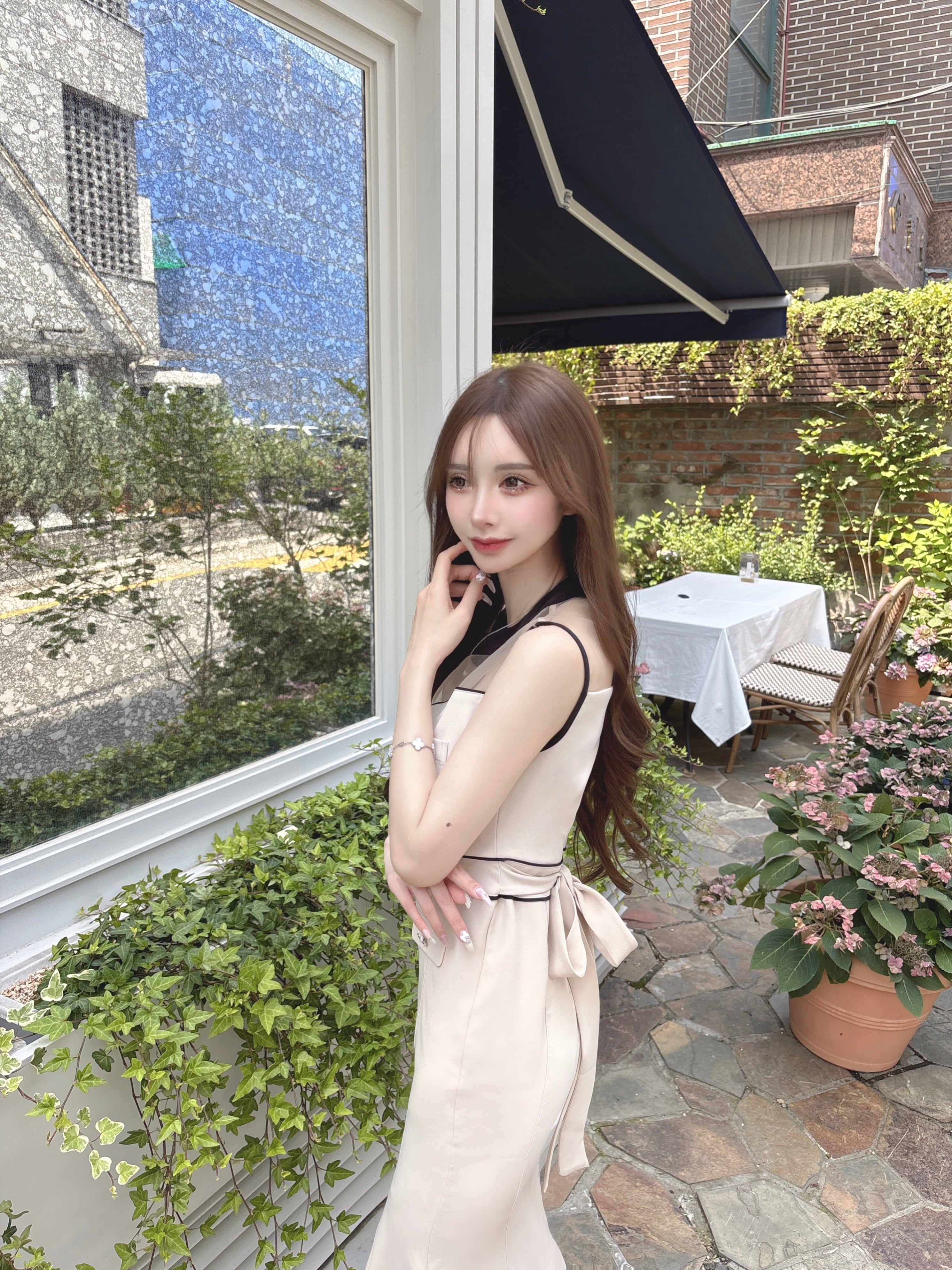 bicolor goddess dress