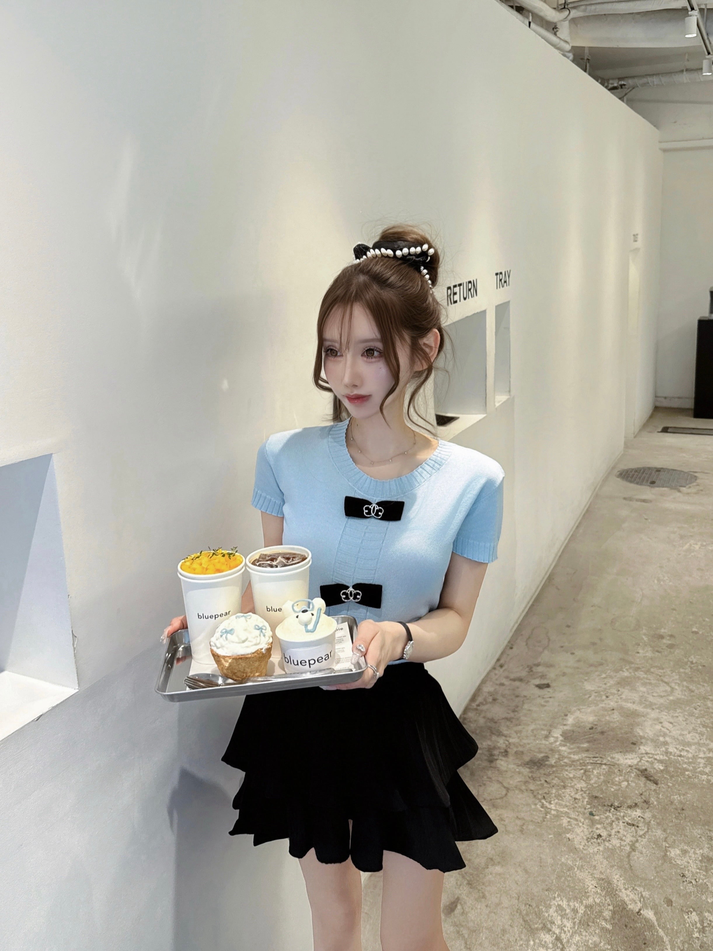 Ribbon lumi papillon summer knit