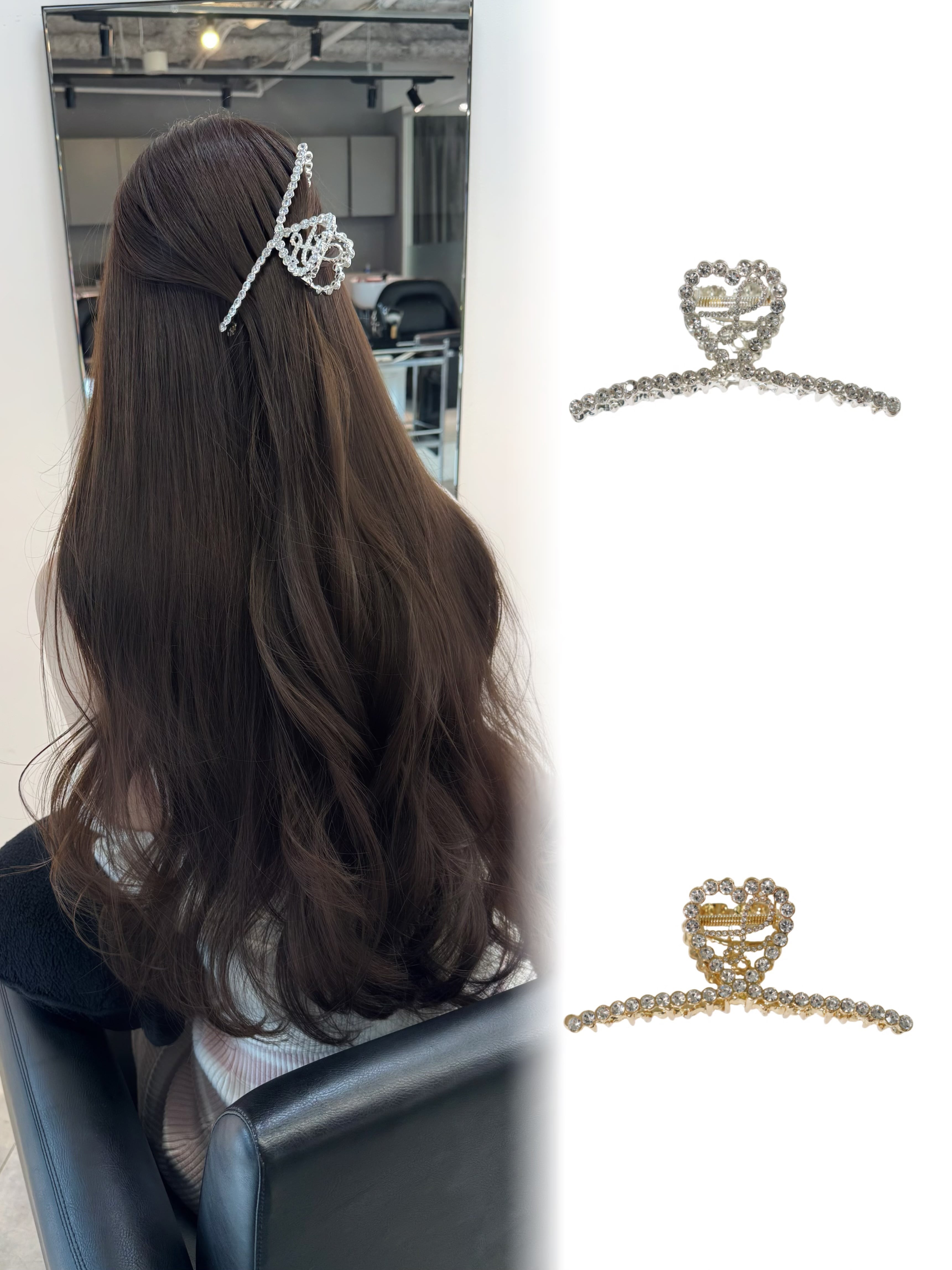 Jewel Heart Hair Clip