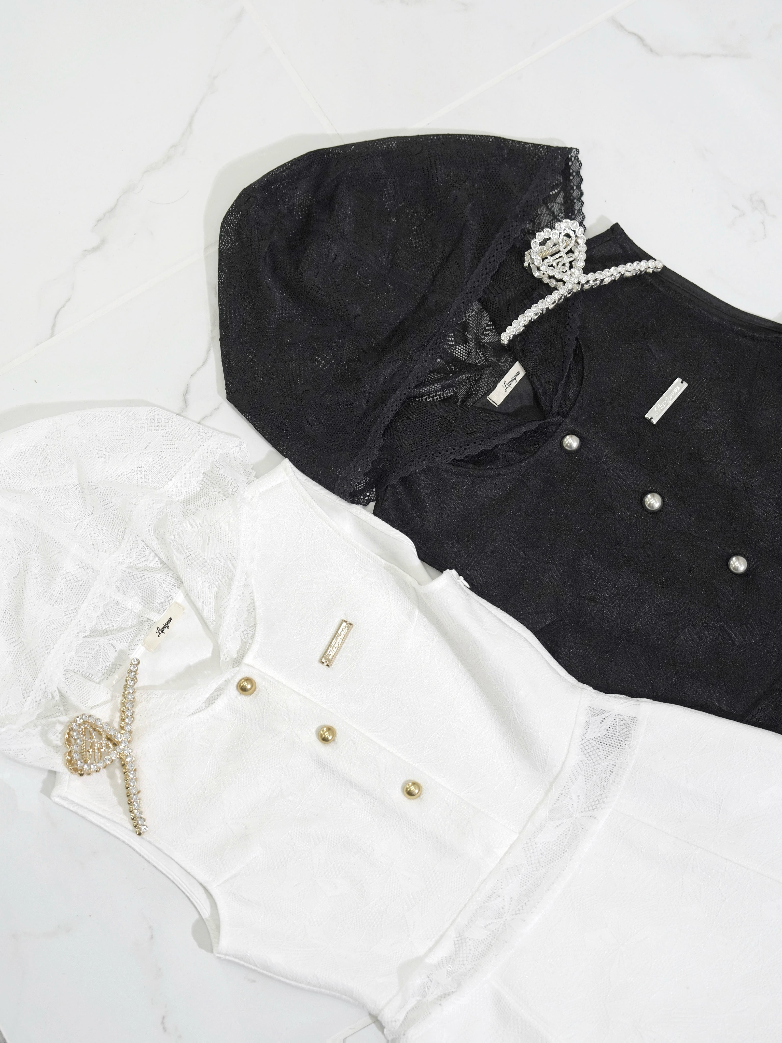 Lace hoodie flare dress